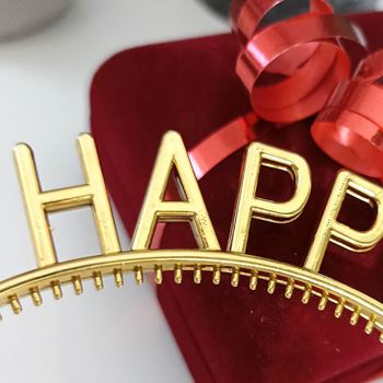 Obrázek z Čelenka Happy Birthday - zlatá 