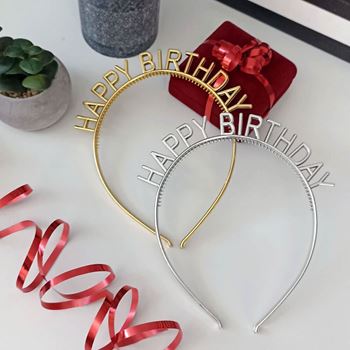 Obrázek z Čelenka Happy Birthday - zlatá 