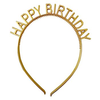 Obrázek Čelenka Happy Birthday - zlatá