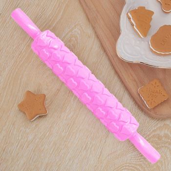 Obrázek Plastový váleček na těsto s ornamenty - květiny - 