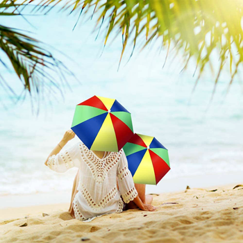 Obrázek z Deštník na hlavu - modrý 