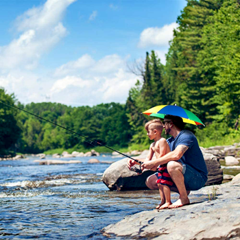 Obrázek z Deštník na hlavu - modrý 