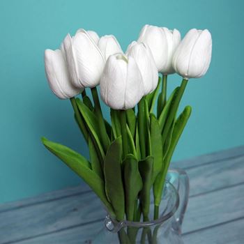 Obrázek z Umělé tulipány 10 ks - světle růžové 