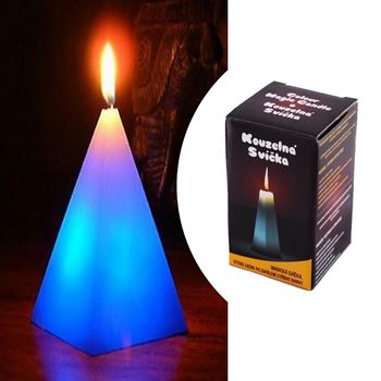 Obrázek z Kouzelná svíčka - čtyřstěnná pyramida - černá 
